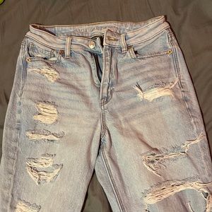 light-wash blue ripped mom jeans from american eagle